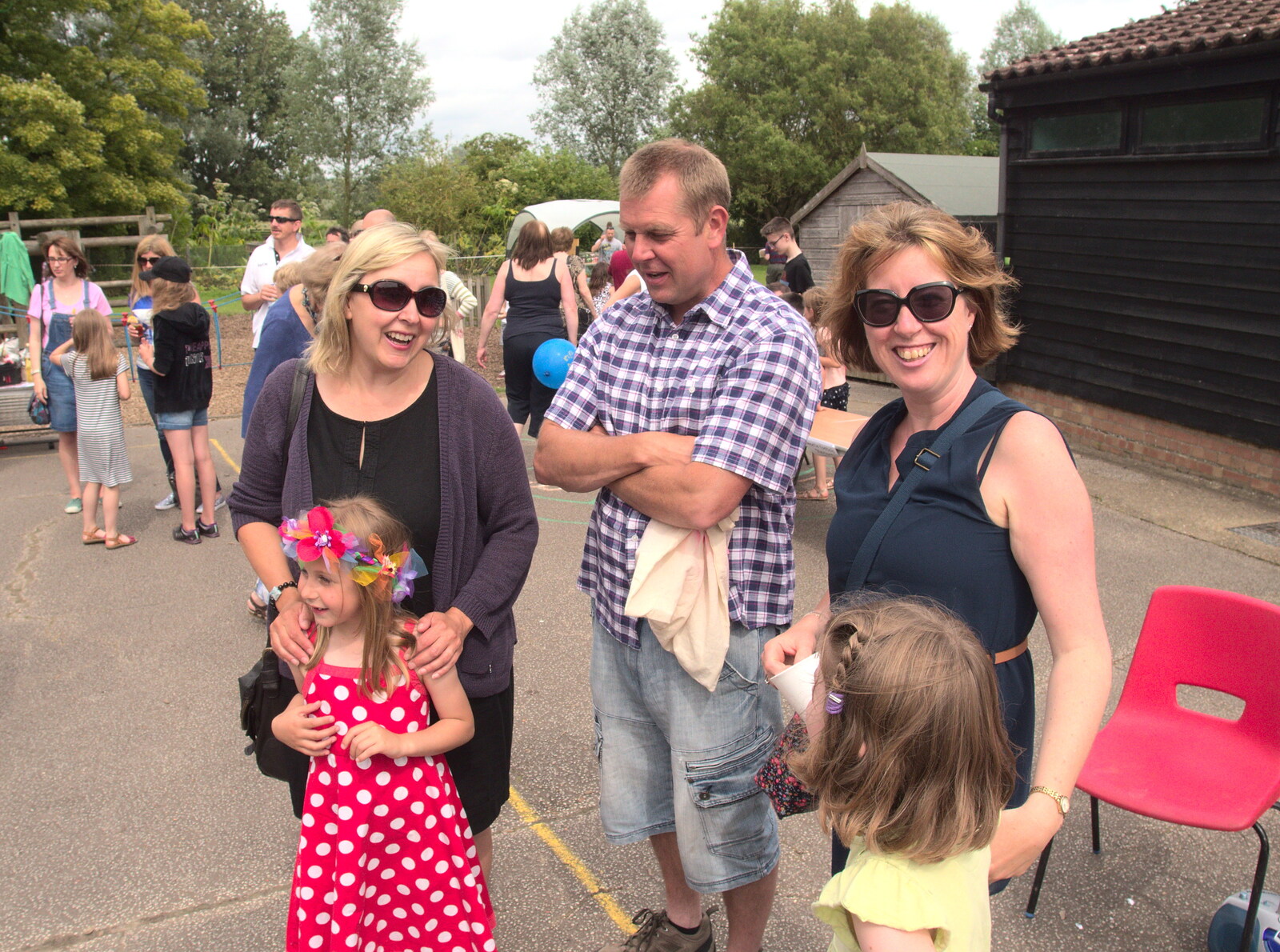 Rachel, Andrew and Suzanne from Eye Primary Summer Fayre, Eye, Suffolk - 9th July 2016