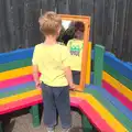 Harry checks himself out in the mirror, Eye Primary Summer Fayre, Eye, Suffolk - 9th July 2016