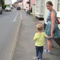 Harry and Isobel up Castle Street, Eye Primary Summer Fayre, Eye, Suffolk - 9th July 2016