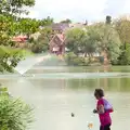 Another runner goes past the Mere, Fred's Camping, Curry and the Closing of B&Q, Thetford, Diss  and Ipswich - 16th July 2016