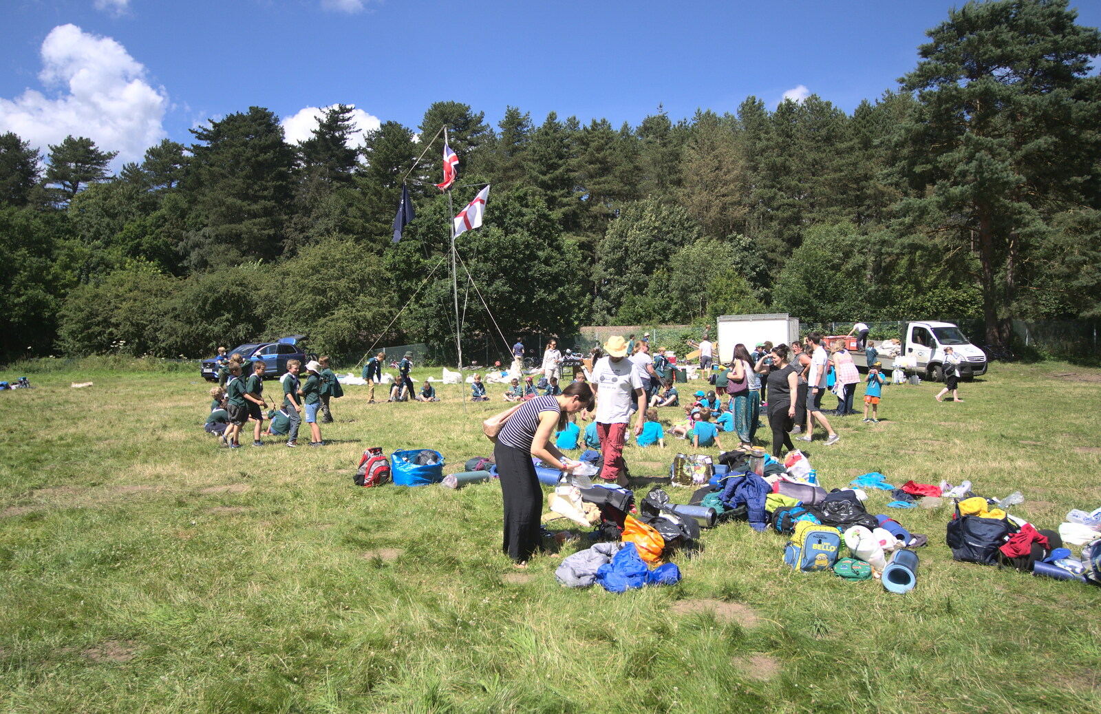 Chaos at the Beavers' campsite from Fred's Camping, Curry and the Closing of B&Q, Thetford, Diss  and Ipswich - 16th July 2016