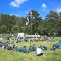 All the Scouts, Cubs and Beavers around the flag, Fred's Camping, Curry and the Closing of B&Q, Thetford, Diss  and Ipswich - 16th July 2016