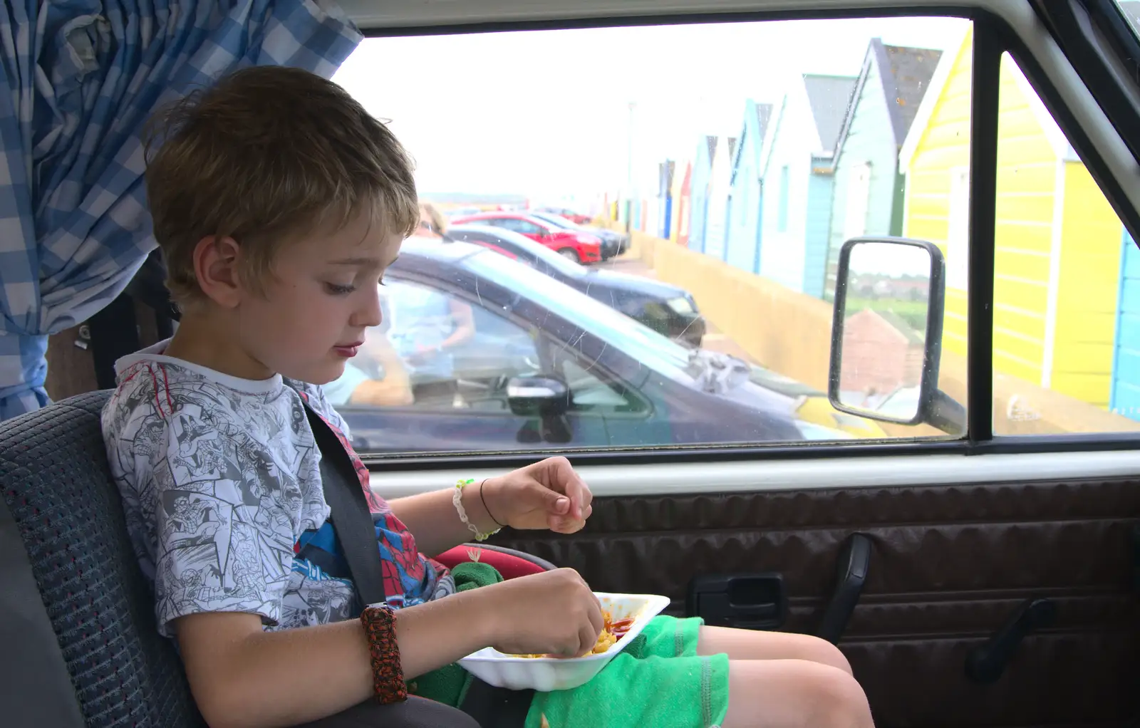 Fred in the car park, from A Short Trip to Southwold, Suffolk - 24th July 2016