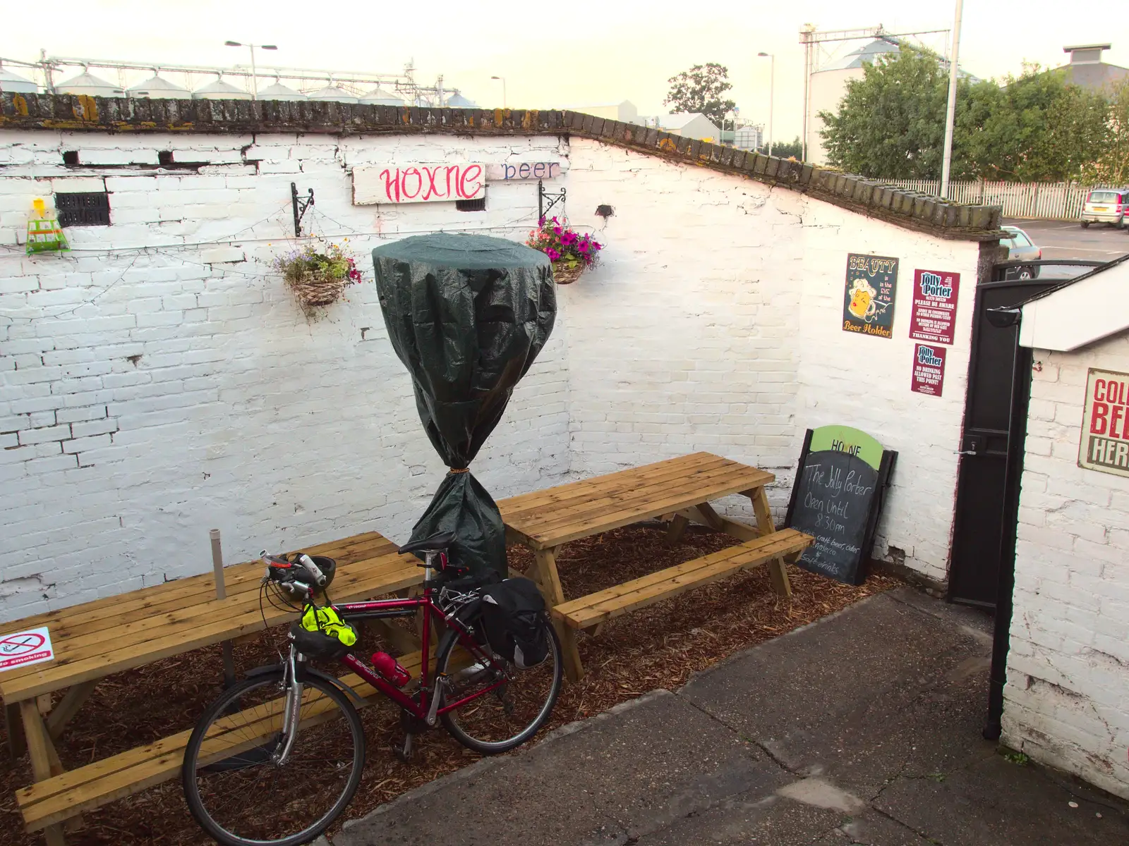 The Porter's beer garden, from The BSCC at the Jolly Porter, Station Road, Diss, Norfolk - 28th July 2016