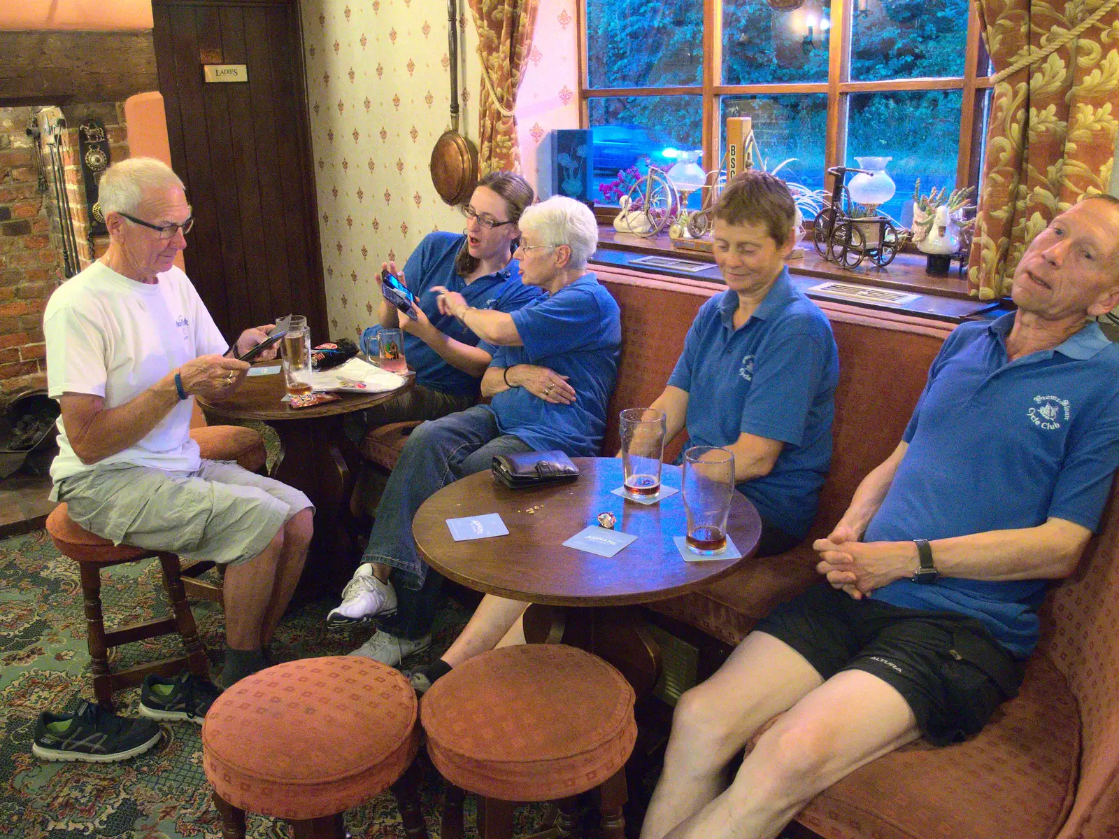 John Willy and the BSCC in The Swan, from The BSCC at the Jolly Porter, Station Road, Diss, Norfolk - 28th July 2016