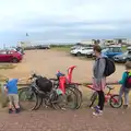 We unlock the bikes, Camping in West Runton, North Norfolk - 30th July 2016