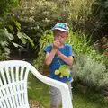 Harry in a pub beer garden, Camping in West Runton, North Norfolk - 30th July 2016