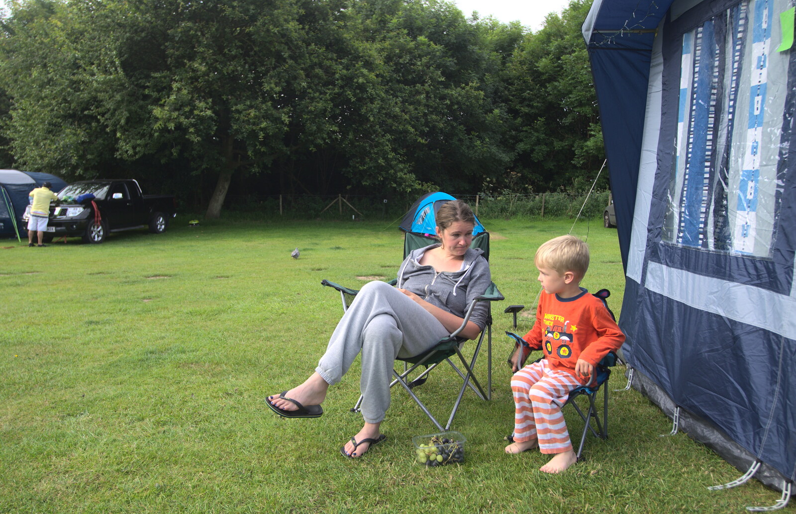 Isobel and Harry from Camping in West Runton, North Norfolk - 30th July 2016
