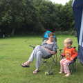 Camping in West Runton, North Norfolk - 30th July 2016, Isobel and Harry