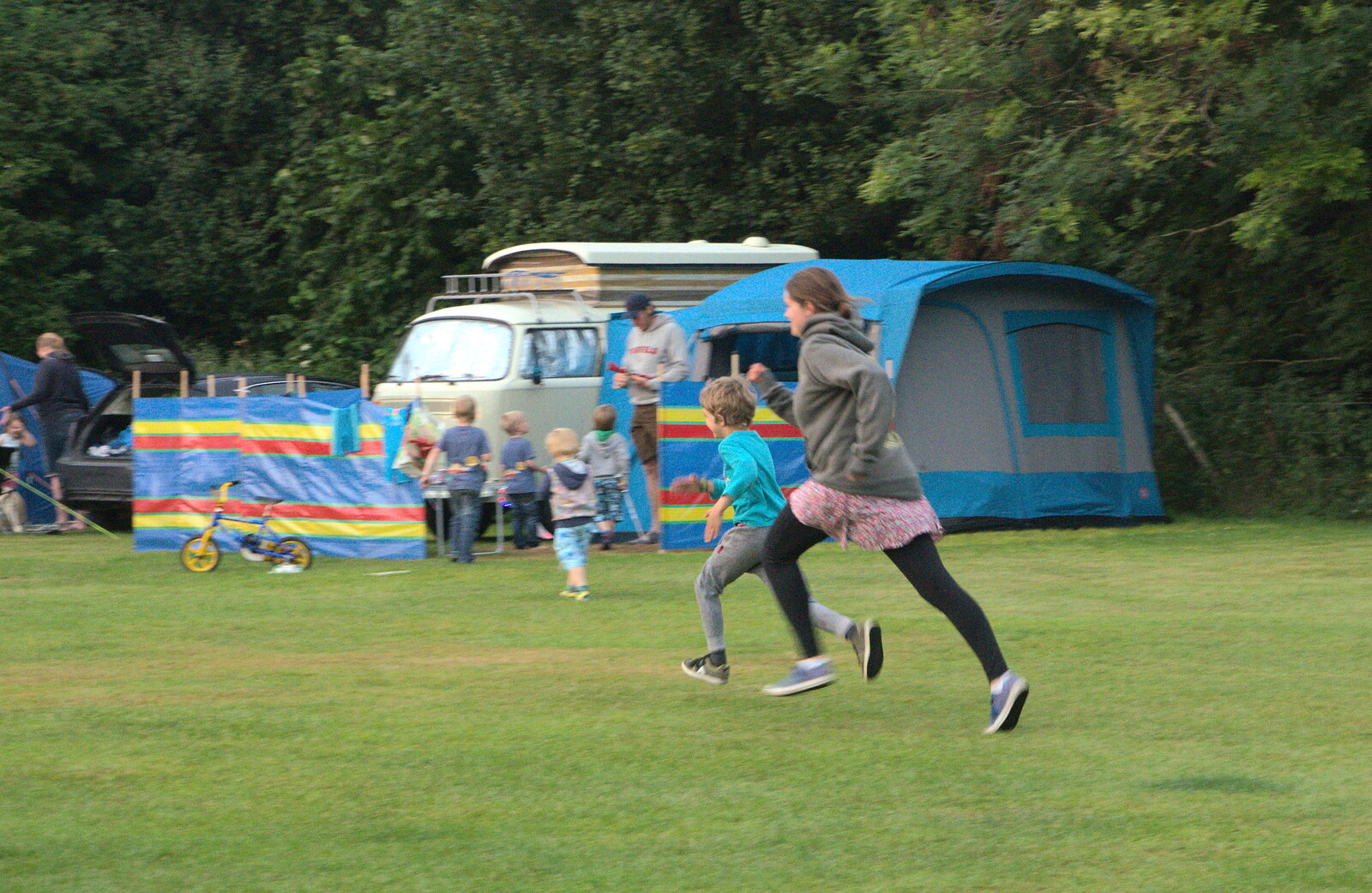 Time for a quick race around the field from Camping in West Runton, North Norfolk - 30th July 2016
