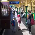 Harry, Fred and Isobel on the platform, Sheringham Steam, Sheringham, North Norfolk - 31st July 2016