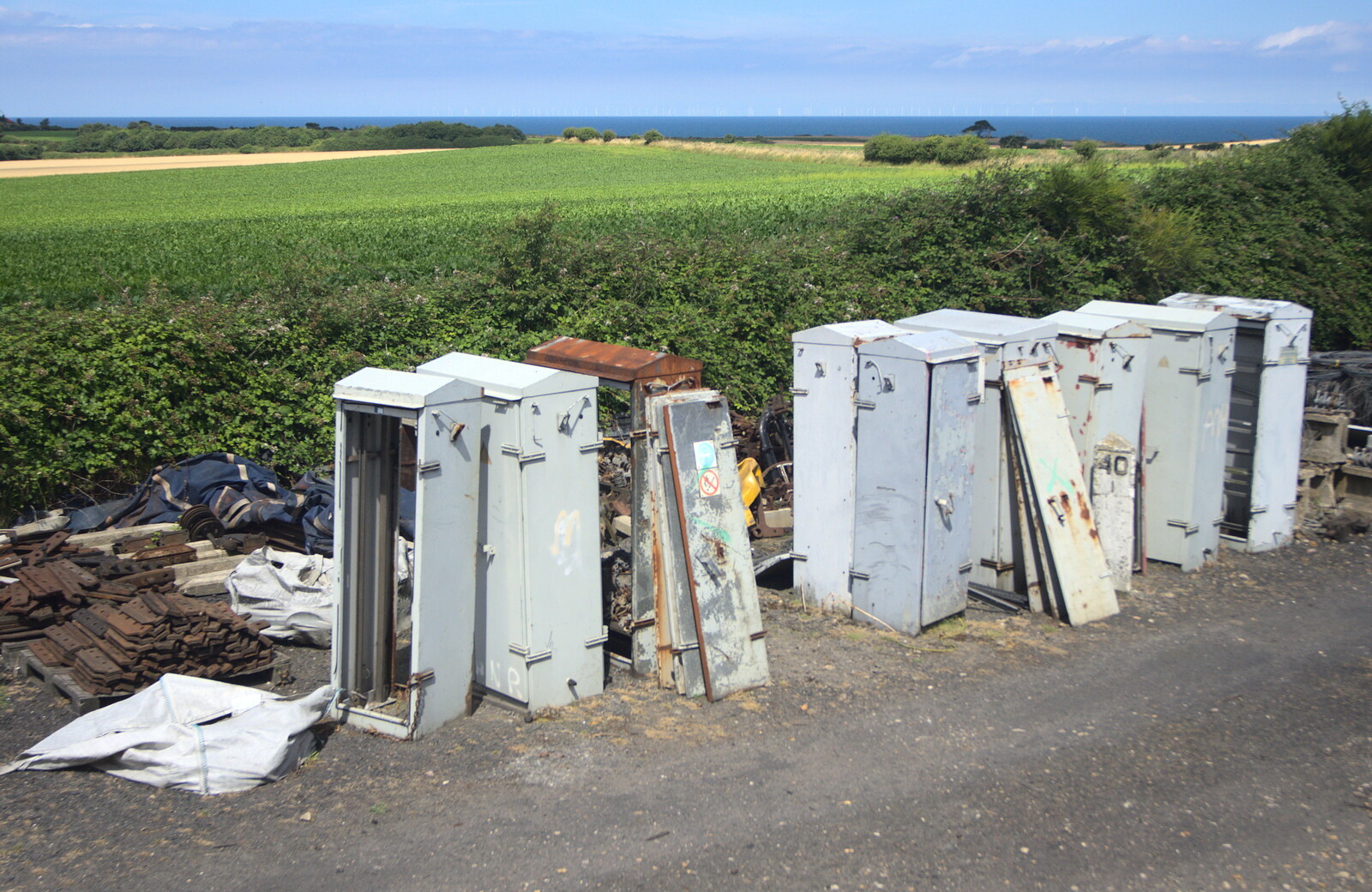 Derelict junction boxes at Weybourne from Sheringham Steam, Sheringham, North Norfolk - 31st July 2016