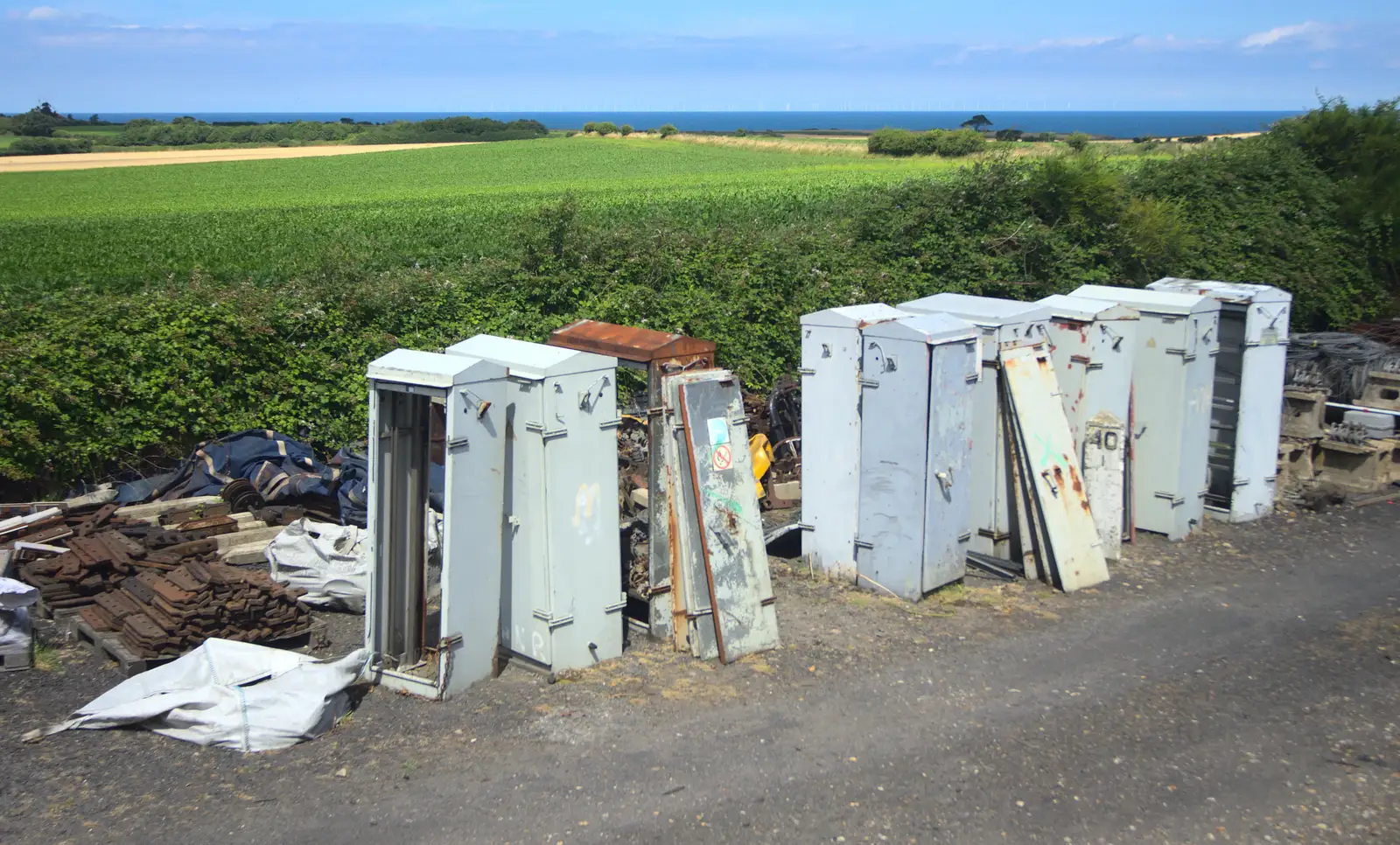 Derelict junction boxes at Weybourne, from Sheringham Steam, Sheringham, North Norfolk - 31st July 2016