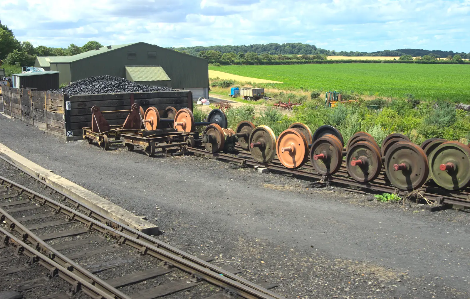 A load of wheelsets, from Sheringham Steam, Sheringham, North Norfolk - 31st July 2016