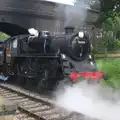 76084 Standard 4 lets off steam at Weybourne, Sheringham Steam, Sheringham, North Norfolk - 31st July 2016