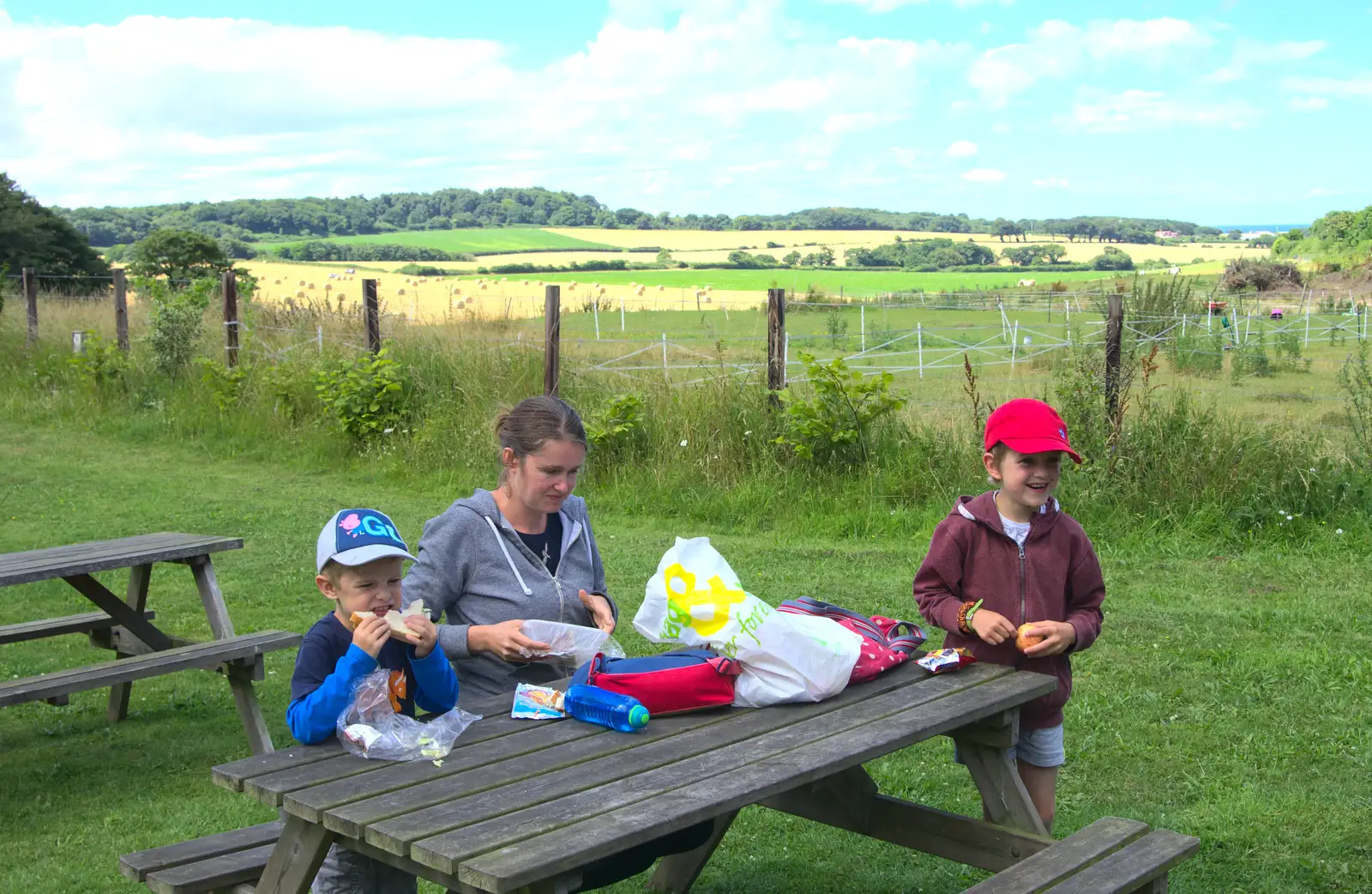 Time for a picnic, from Sheringham Steam, Sheringham, North Norfolk - 31st July 2016