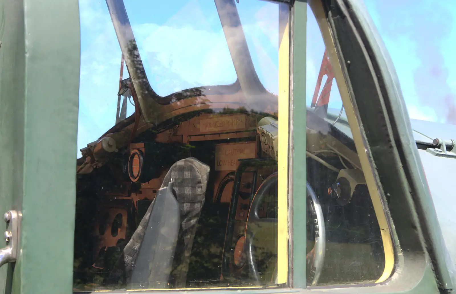 The cockpit of D6732 looks like an aeroplane, from Sheringham Steam, Sheringham, North Norfolk - 31st July 2016