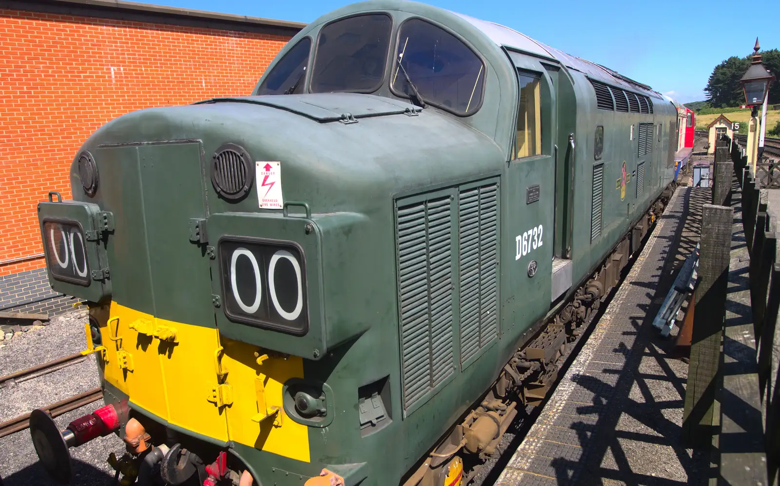 BR Class 37 D6732, from Sheringham Steam, Sheringham, North Norfolk - 31st July 2016