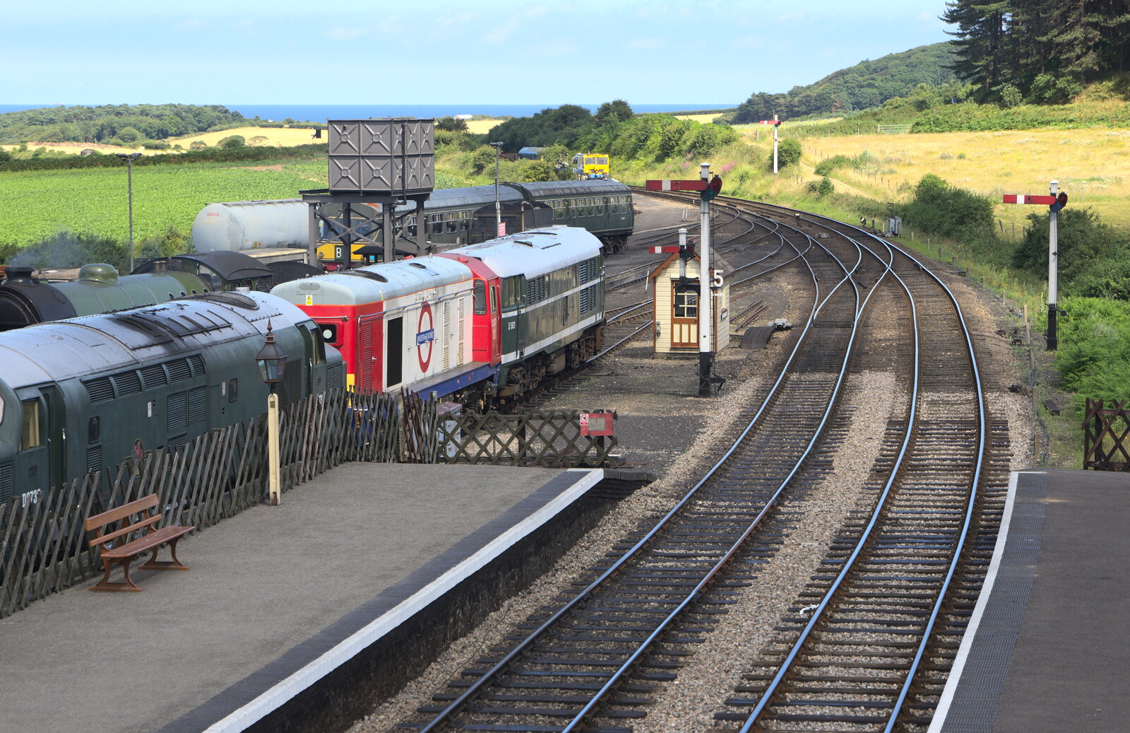 Vintage trains at Weybourne from Sheringham Steam, Sheringham, North Norfolk - 31st July 2016
