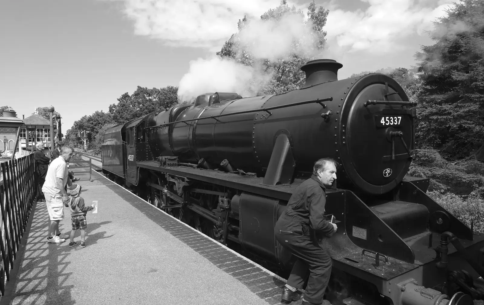 45337 at Weybourne, from Sheringham Steam, Sheringham, North Norfolk - 31st July 2016