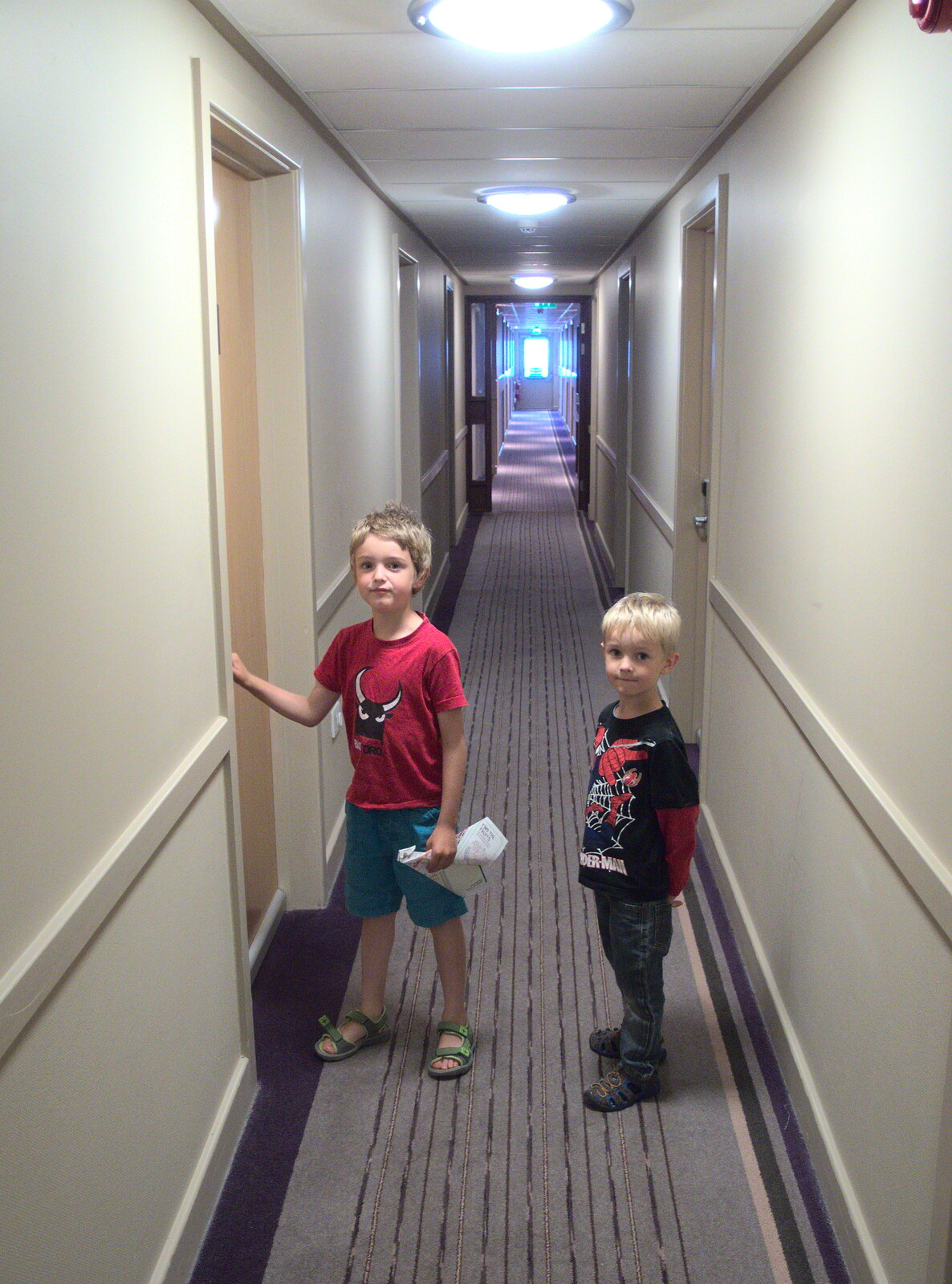 The boys enter the room from Camping With Sean, Ashburton, Devon - 8th August 2016
