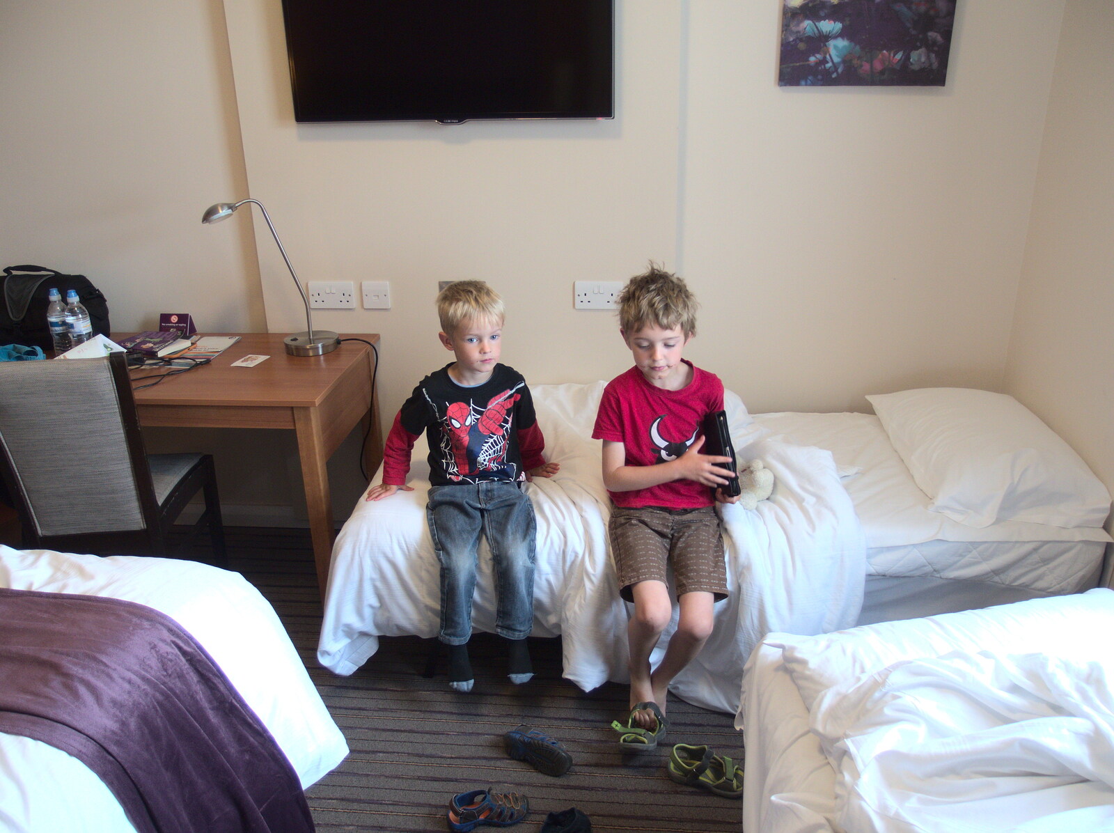 The boys in the room from Camping With Sean, Ashburton, Devon - 8th August 2016