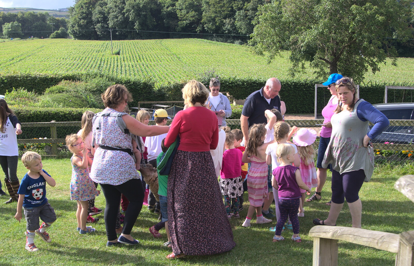 There's a gathering ina field from Camping With Sean, Ashburton, Devon - 8th August 2016