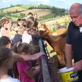 It's llama-feeding time, Camping With Sean, Ashburton, Devon - 8th August 2016