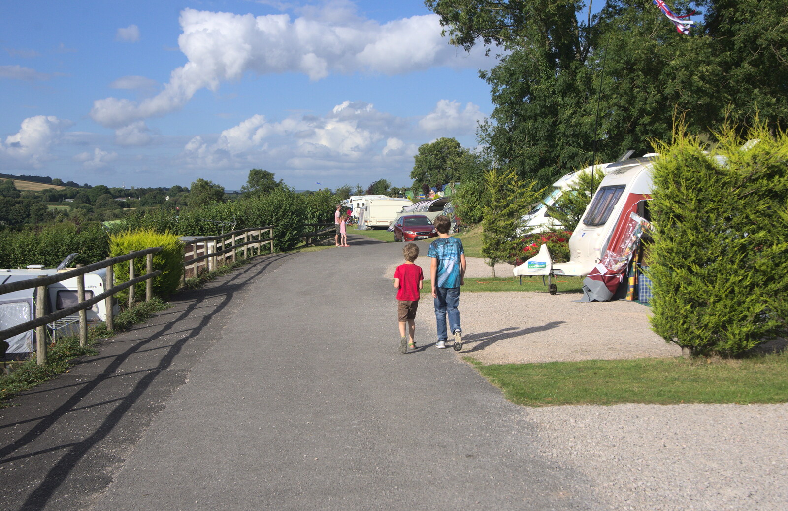 Fred and Rowan wander off from Camping With Sean, Ashburton, Devon - 8th August 2016