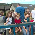 Sydney, Fred and Rowan are piled in to a trailer, Camping With Sean, Ashburton, Devon - 8th August 2016