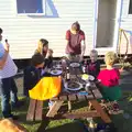 There's a barbeque at the static caravan, Camping With Sean, Ashburton, Devon - 8th August 2016