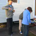 Sean pours a glass of wine, Camping With Sean, Ashburton, Devon - 8th August 2016