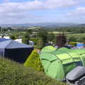 Camping With Sean, Ashburton, Devon - 8th August 2016, Tent city and the hills of Devon