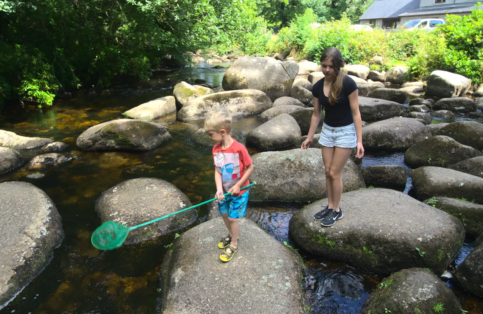 Harry and Sydney, from Badger's Holt and Bronze-Age Grimspound, Dartmoor, Devon - 10th August 2016