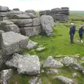 Fred roams around the rocks, Badger's Holt and Bronze-Age Grimspound, Dartmoor, Devon - 10th August 2016