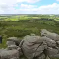 Some dude amongst the scattered rocks, Badger's Holt and Bronze-Age Grimspound, Dartmoor, Devon - 10th August 2016