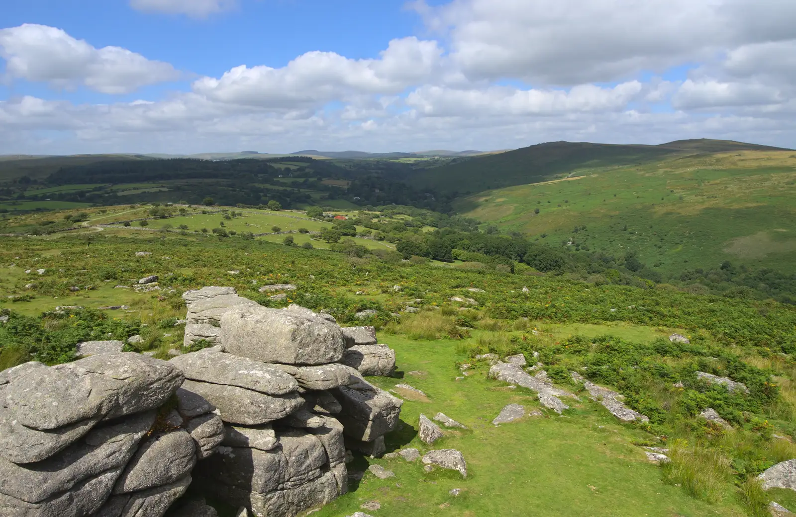 A nice view of Dartmoor, from Badger's Holt and Bronze-Age Grimspound, Dartmoor, Devon - 10th August 2016