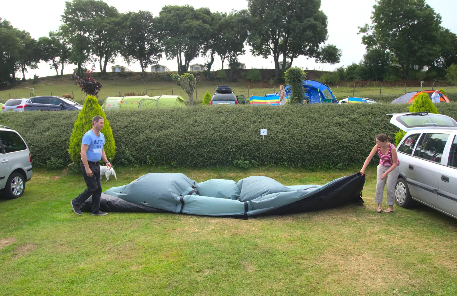 The tent is put away, from Badger's Holt and Bronze-Age Grimspound, Dartmoor, Devon - 10th August 2016