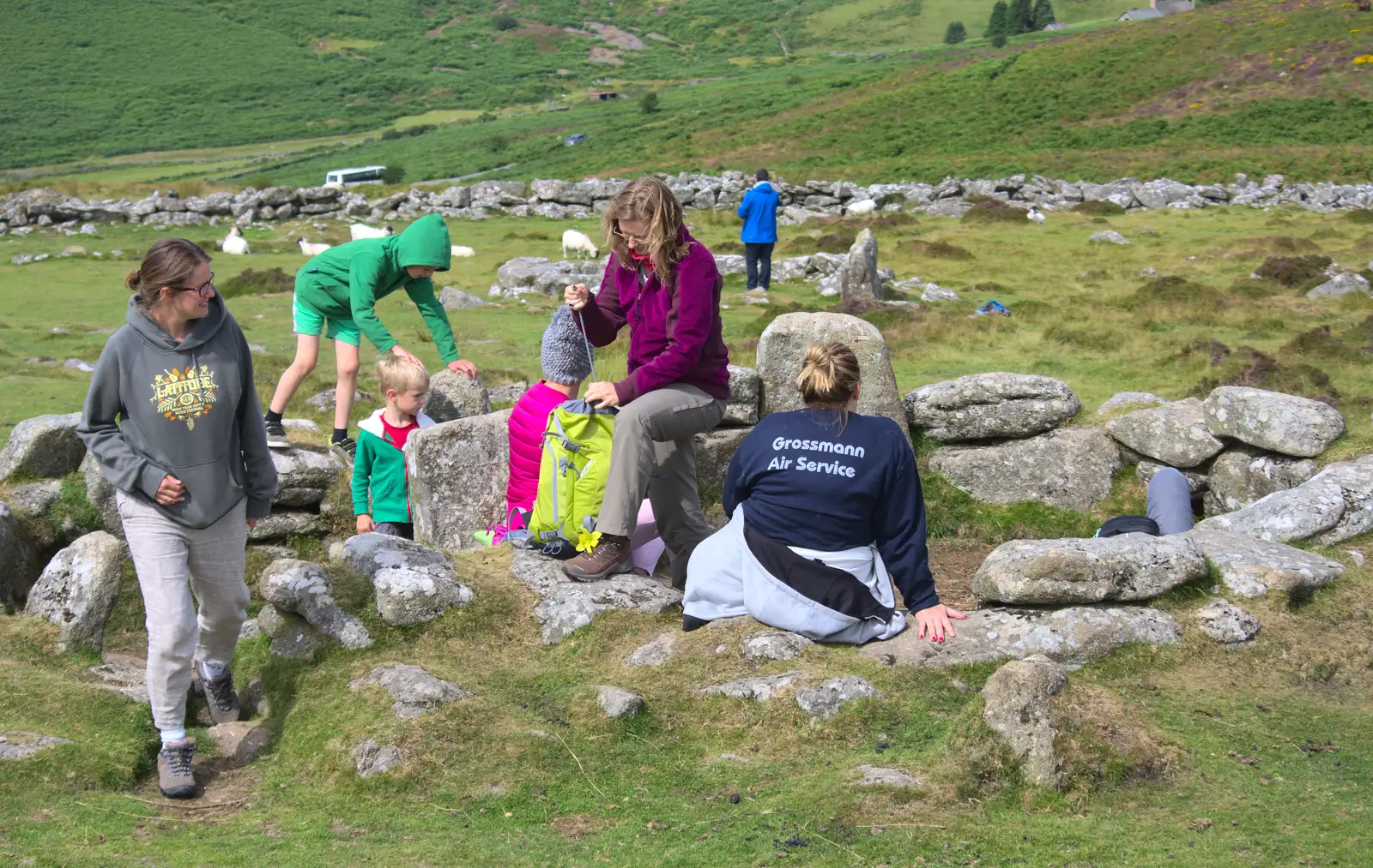 More people mill around, from Badger's Holt and Bronze-Age Grimspound, Dartmoor, Devon - 10th August 2016