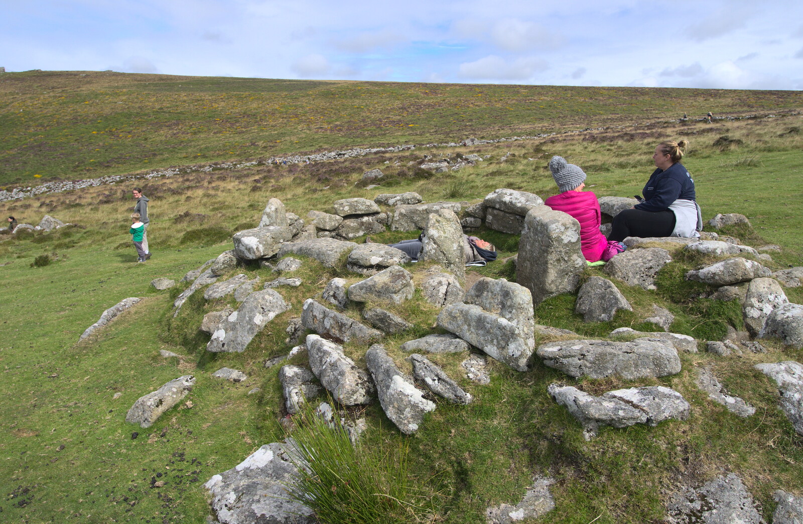 Someone gets spiritual in the stones from Badger's Holt and Bronze-Age Grimspound, Dartmoor, Devon - 10th August 2016