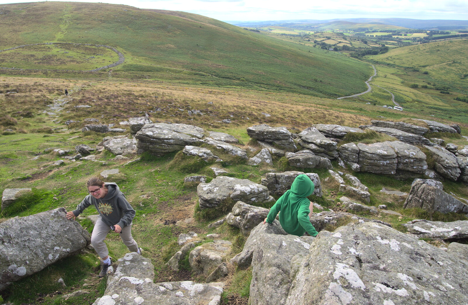 We're on the tor from Badger's Holt and Bronze-Age Grimspound, Dartmoor, Devon - 10th August 2016