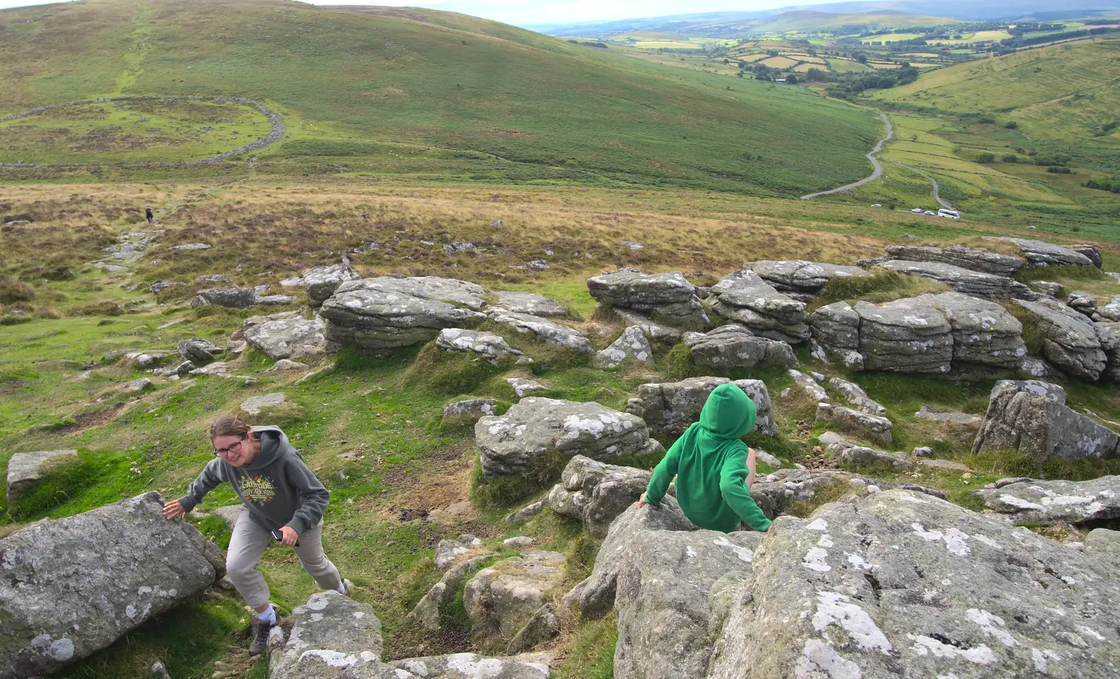 We're on the tor, from Badger's Holt and Bronze-Age Grimspound, Dartmoor, Devon - 10th August 2016