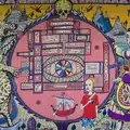 A contemporary tapestry shows forms of afterlife, The Tom Cobley and Castle Drogo, Spreyton and Drewsteignton, Devon - 11th August 2016