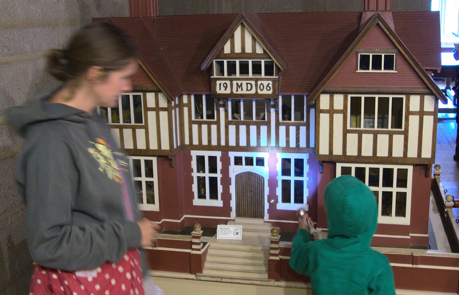 Fred lights up an Edward Lutyens dolls house from The Tom Cobley and Castle Drogo, Spreyton and Drewsteignton, Devon - 11th August 2016