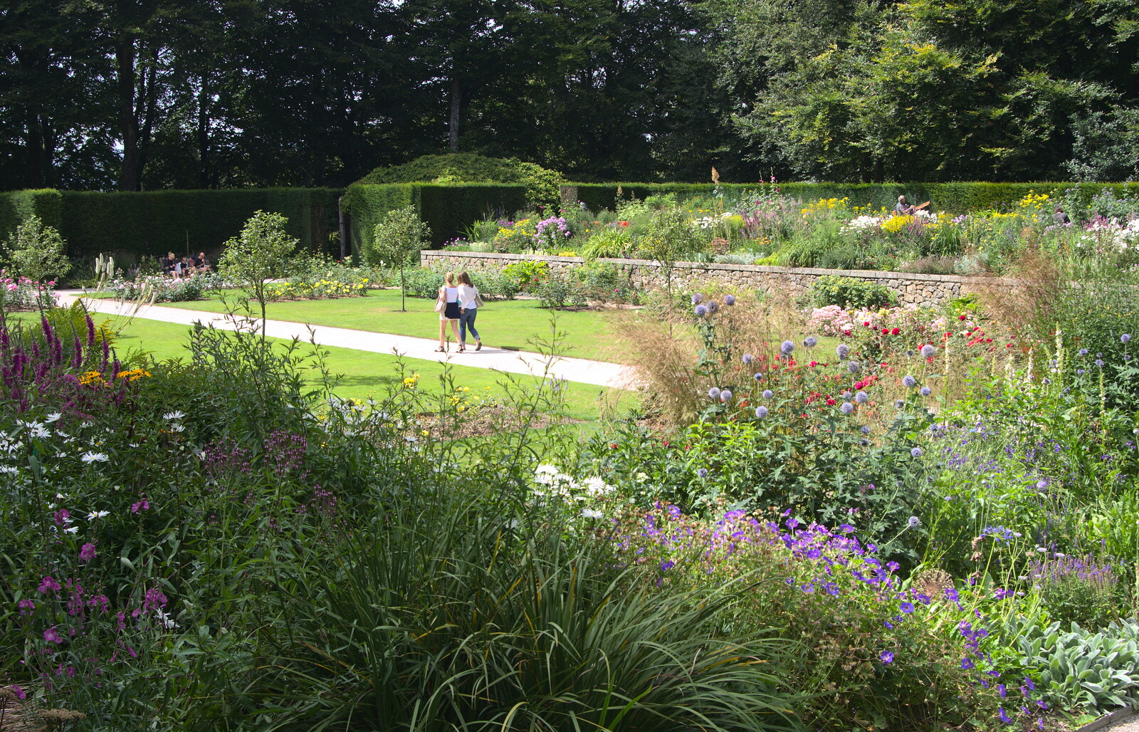 The formal gardens of Drogo from The Tom Cobley and Castle Drogo, Spreyton and Drewsteignton, Devon - 11th August 2016
