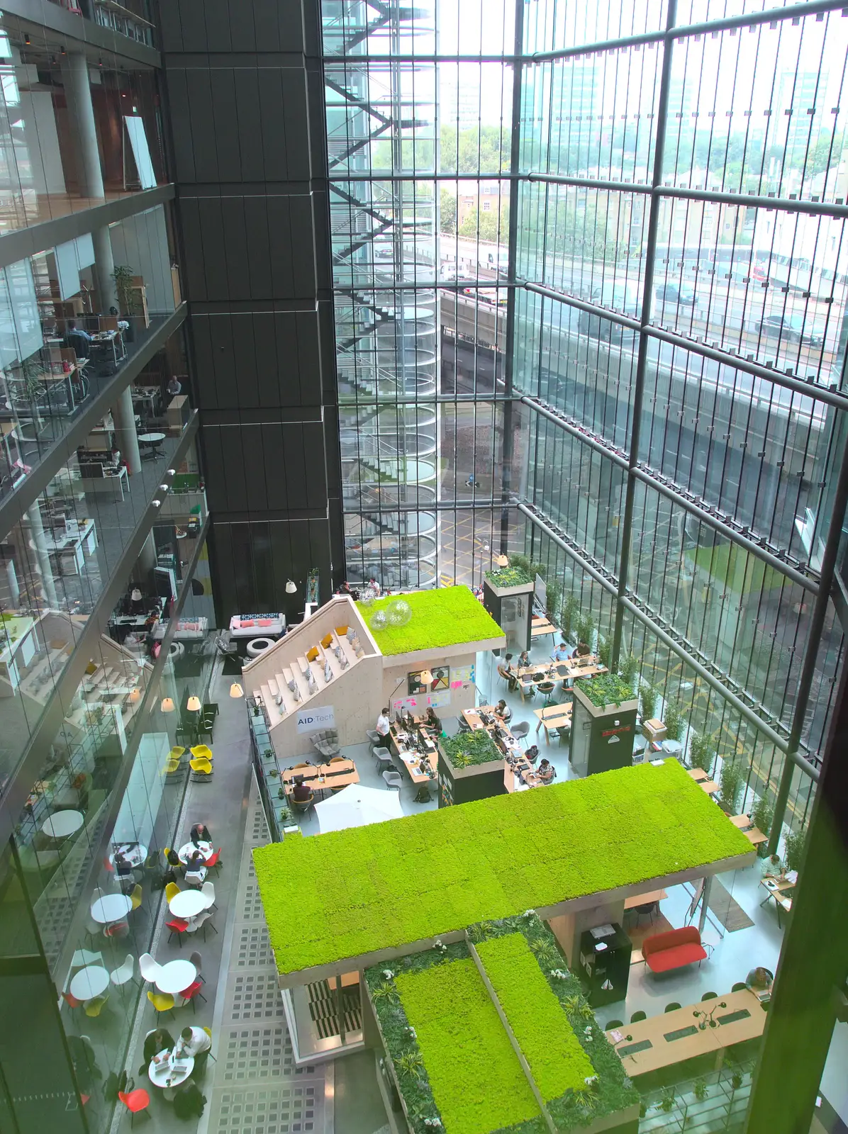 The massive glass atrium, from A Trip to the New Office, Paddington, London - 18th August 2016