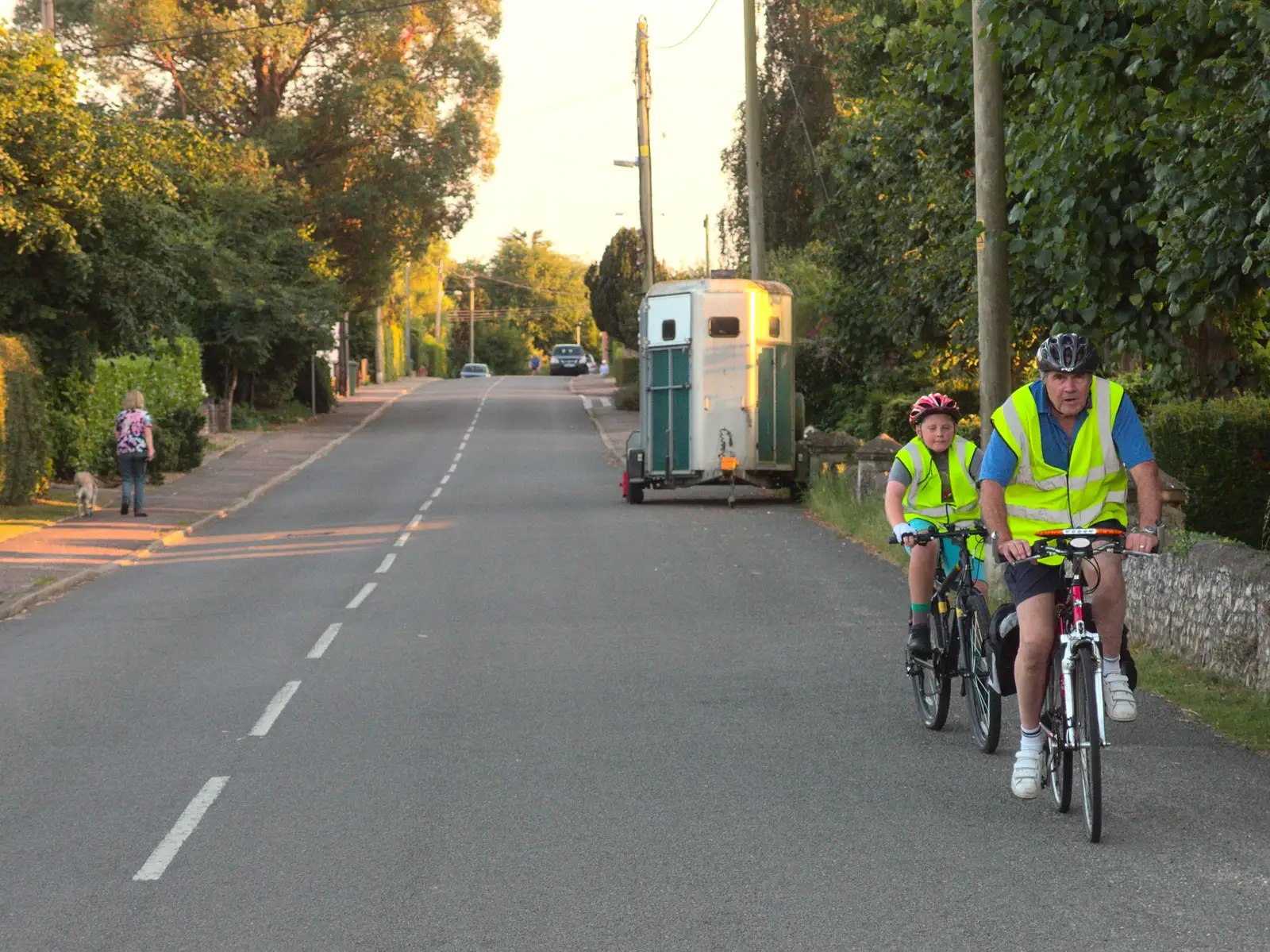 Matthew and Alan cycle up towards the Heywood, from A Trip to the New Office, Paddington, London - 18th August 2016