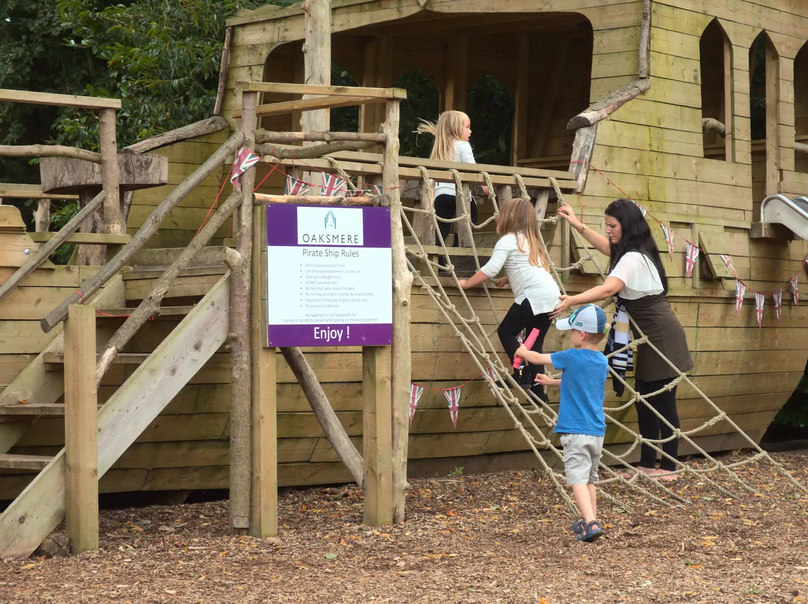 Harry has a go on the pirate ship, from A Trip to the New Office, Paddington, London - 18th August 2016