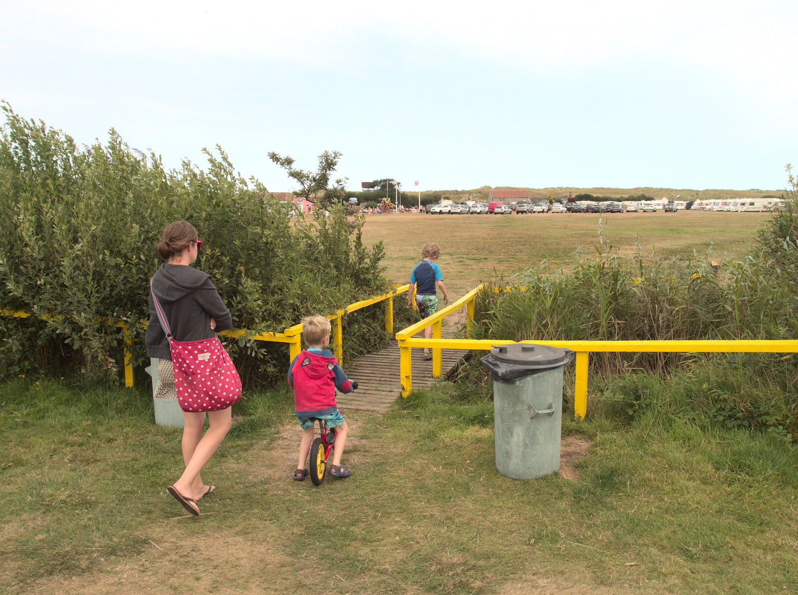 We head back to the campsite from A Trip to Waxham Sands,  Horsey, Norfolk - 27th August 2016