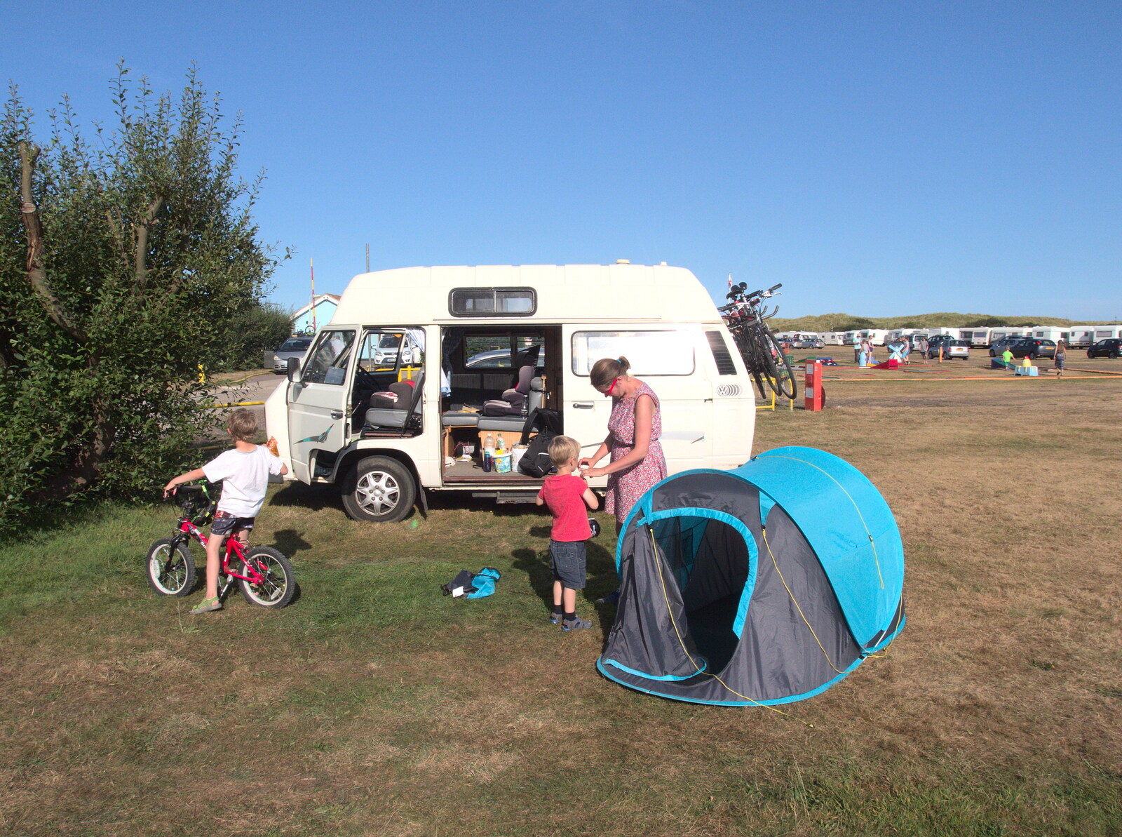 The van has moved to the overflow car park from A Trip to Waxham Sands,  Horsey, Norfolk - 27th August 2016